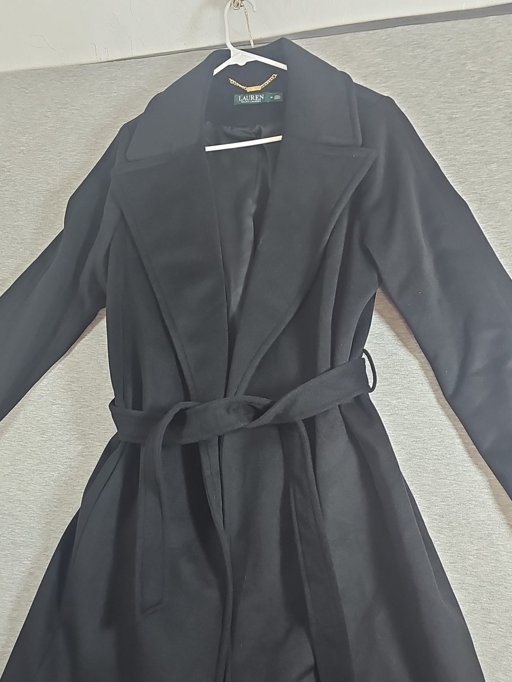 Lauren Ralph Lauren Black Belted Trench Coat